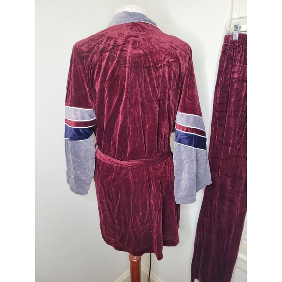 VTG Christian Dior Monsieur Men's SEXY Velvet Robe Pants Set Velour OS Old Money - Picture 5 of 11